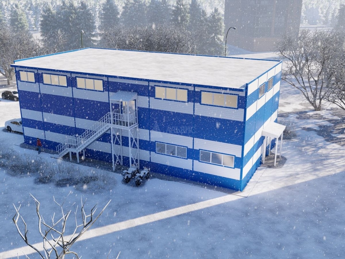 3D визуализация Торговый Центр из сэндвич-панелей - фото 6