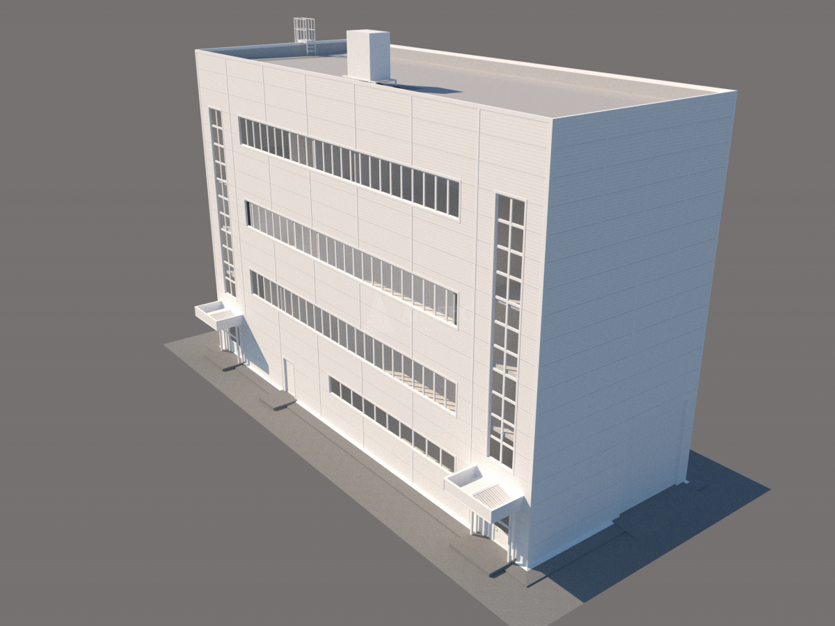 3D визуализация Административно-бытовой комплекс из сэндвич-панелей - фото 10