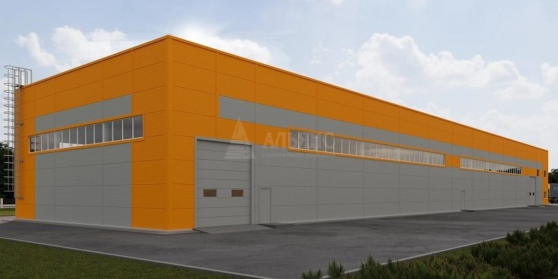 3D визуализация Склад из сэндвич панелей - фото 2