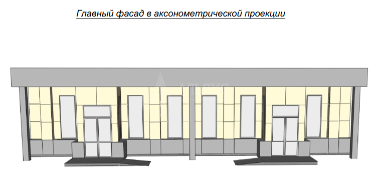 3D визуализация Торговый павильон из сэндвич-панелей - фото 6