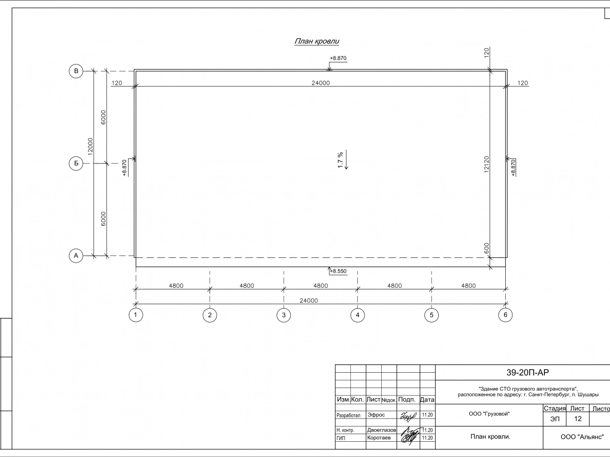 Планировка Грузовое СТО из сэндвич-панелей -  фото 5