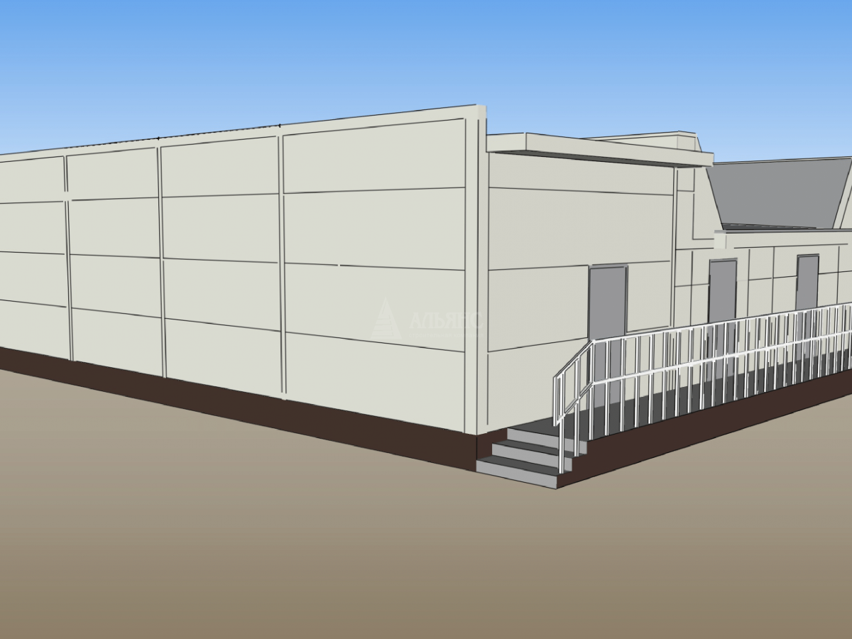 3D визуализация Магазин из сэндвич-панелей - фото 10