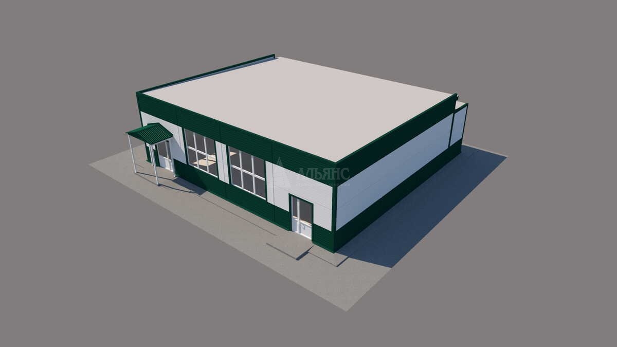 3D визуализация Магазин из сэндвич-панелей - фото 14